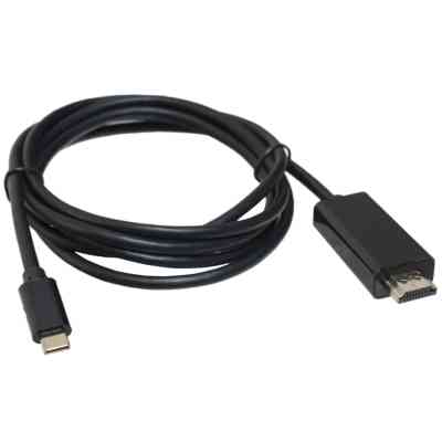 Кабель мультимедийный USB-C to HDMI M 1.8m black Patron (CAB-PN-TYPC-HDMI-1.8) Винница