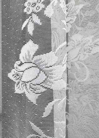 Короткая тюль, жаккард цвет белый 1612т Киев