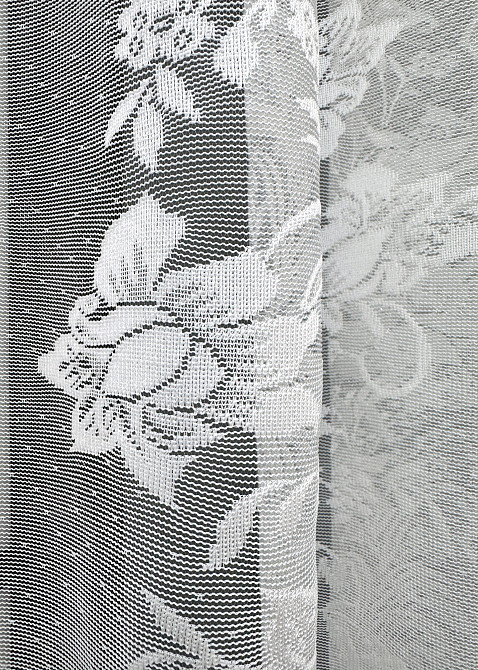 Короткая тюль, жаккард цвет белый 1612т Киев - изображение 2