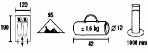 Туристичний намет 2-місний Minipack 2 Київ