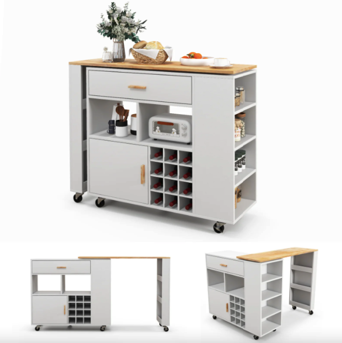 Розкладний столик тумба 2 в 1 Costway Rubber Киев - изображение 3