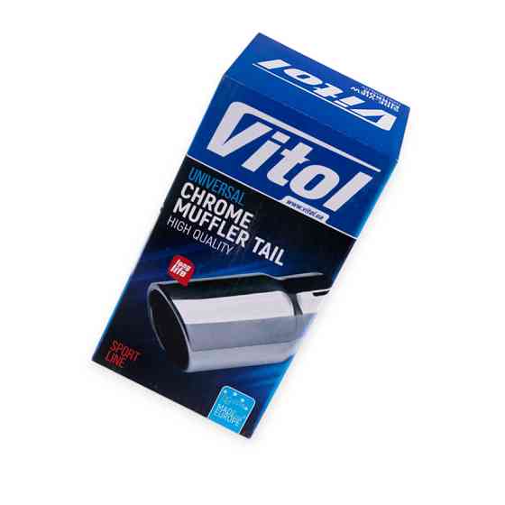 Насадка глушник чорний глянець d 59мм, l 165мм, зовнішні 95х70мм Мукачево