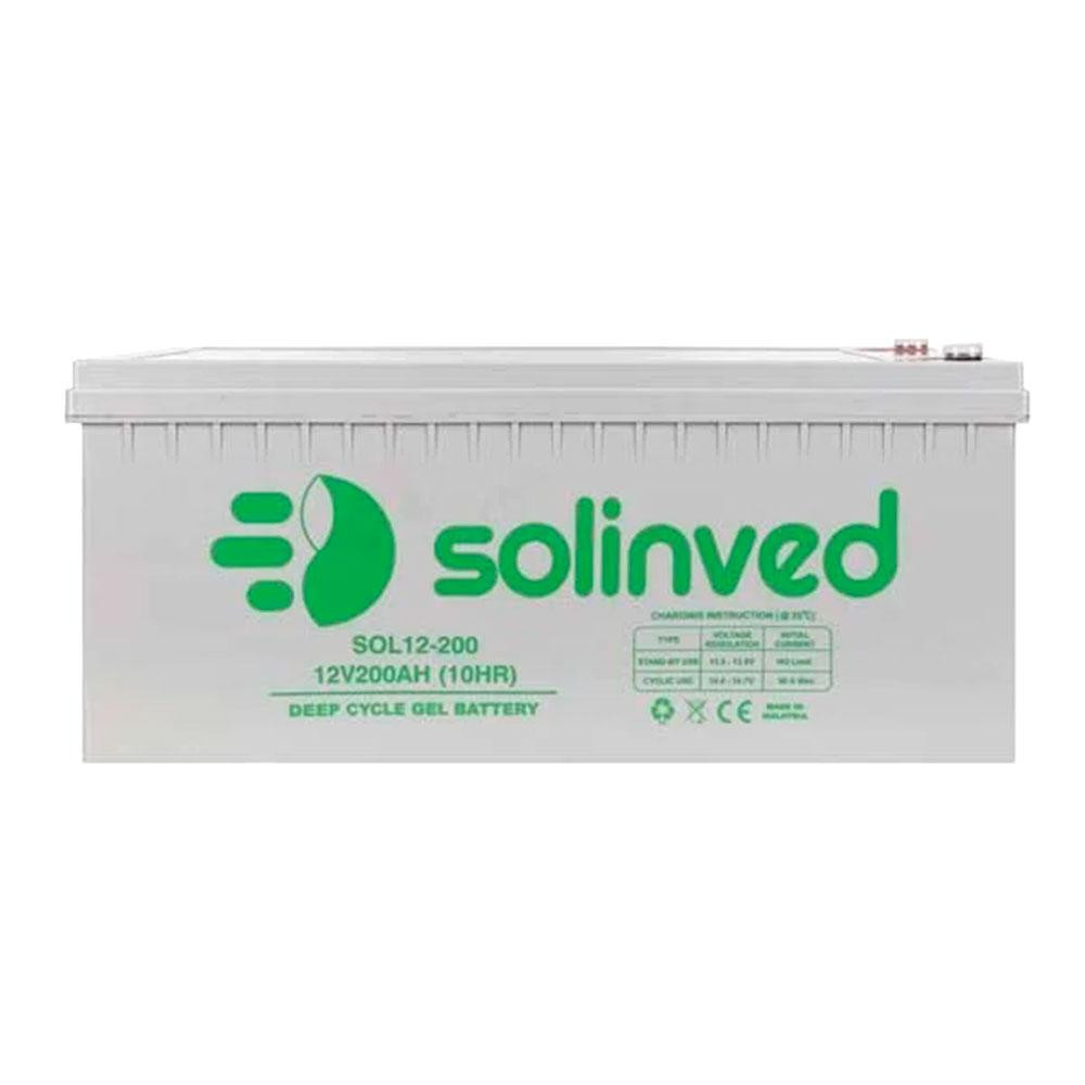 Аккумуляторная батарея SOLINVED 200-12 GEL 12V 200Ah (522 x 240 x 224), 60.3 kg Grey Q1/48 Киев - изображение 2