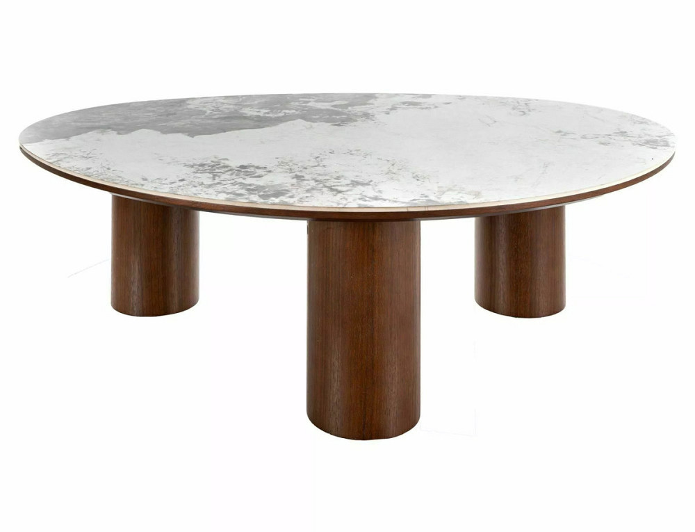 Журнальний столик ADELIS білий PANDORO/горіх 110*80 Днепр - изображение 1