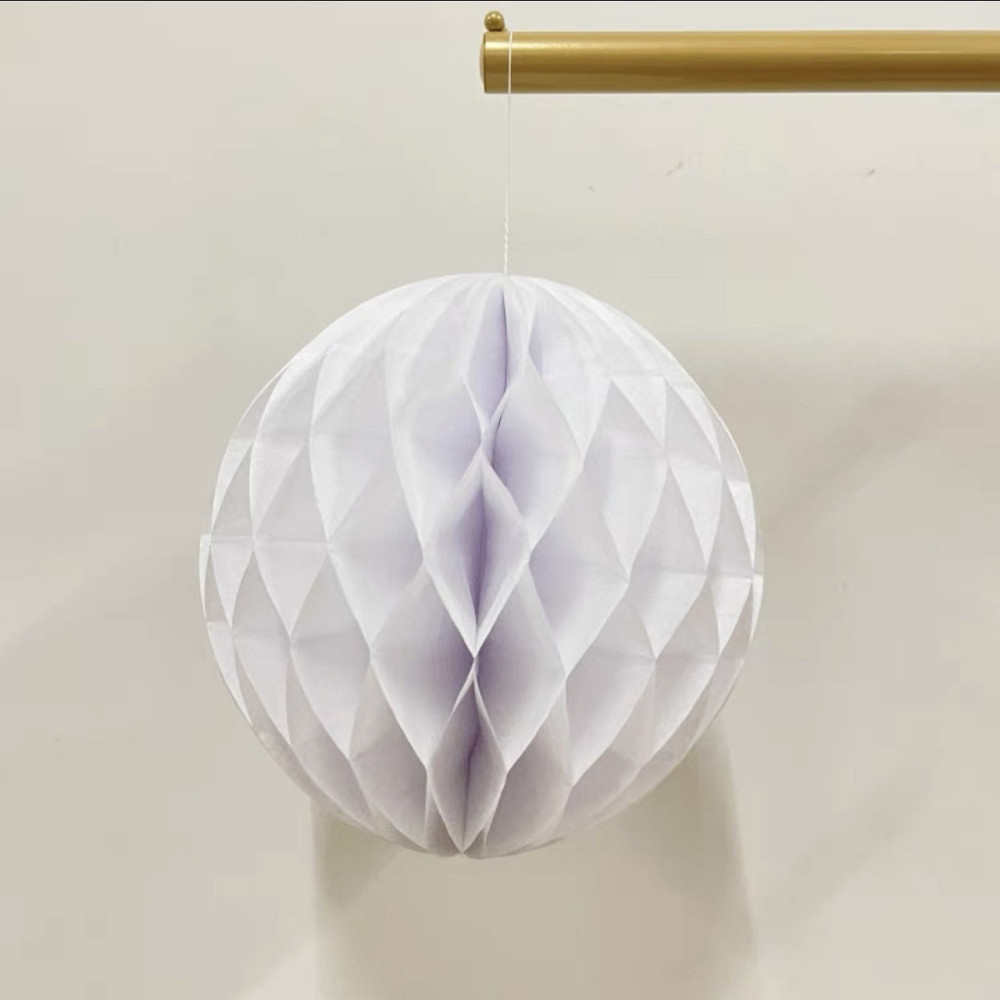 Шарик соты из бумаги 10 см белый Киев - изображение 1