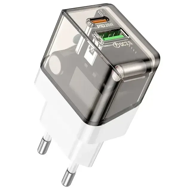 Зарядний пристрій Borofone Scenery BA80A 220В 20Вт з USB, підтримка швидкого заряджання QC3.0 Quick Charge Одеса - фото 20