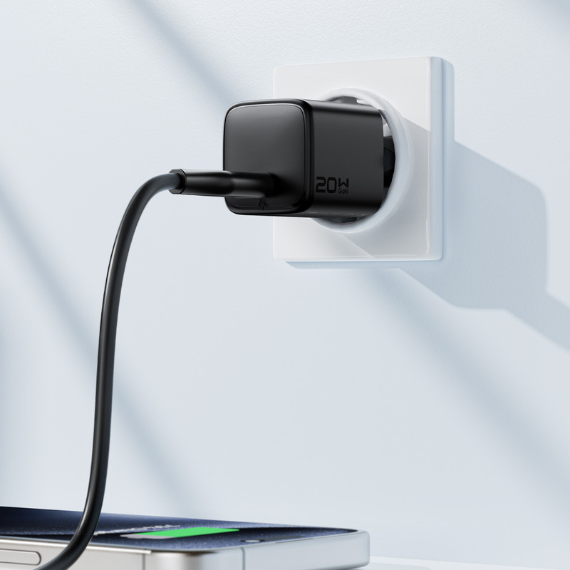 Сетевое зарядное устройство ACEFAST A117 PD20W mini GaN USB-C fast charger Black Одесса - изображение 10
