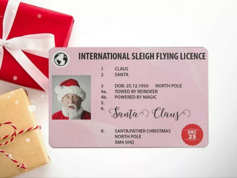 Удостоверение личности Деда Мороза декоративное 85 на 55 мм разноцветный Киев - изображение 1