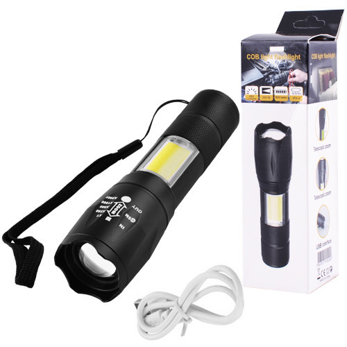 Ручний ліхтар Police 1831-T6+COB, ЗУ microUSB, вбудований акумулятор, 5385 Дніпро - фото 1