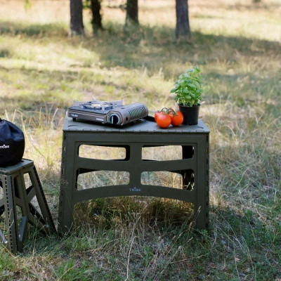 Туристичний стіл Tribe Camp Table High пластиковий Olive (T-EF-0004-olive) Вінниця - фото 7