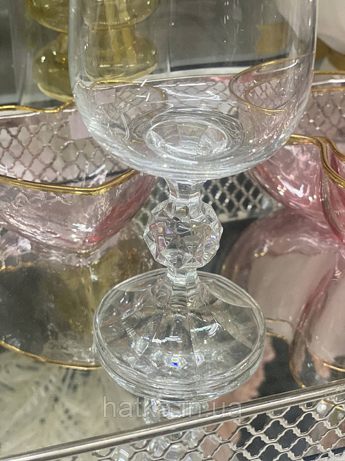 Набір келихів для вина пива 6 шт BOHEMIA "Claudia" 280 мл прозоре скло з гарною ніжкою Київ - фото 4