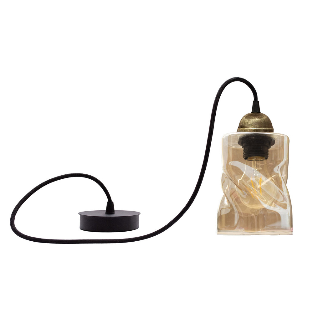 Светильник подвесной MSK Electric Tornado со стеклянным плафоном под лампу Е27 PL 20245 BK Одесса - изображение 3