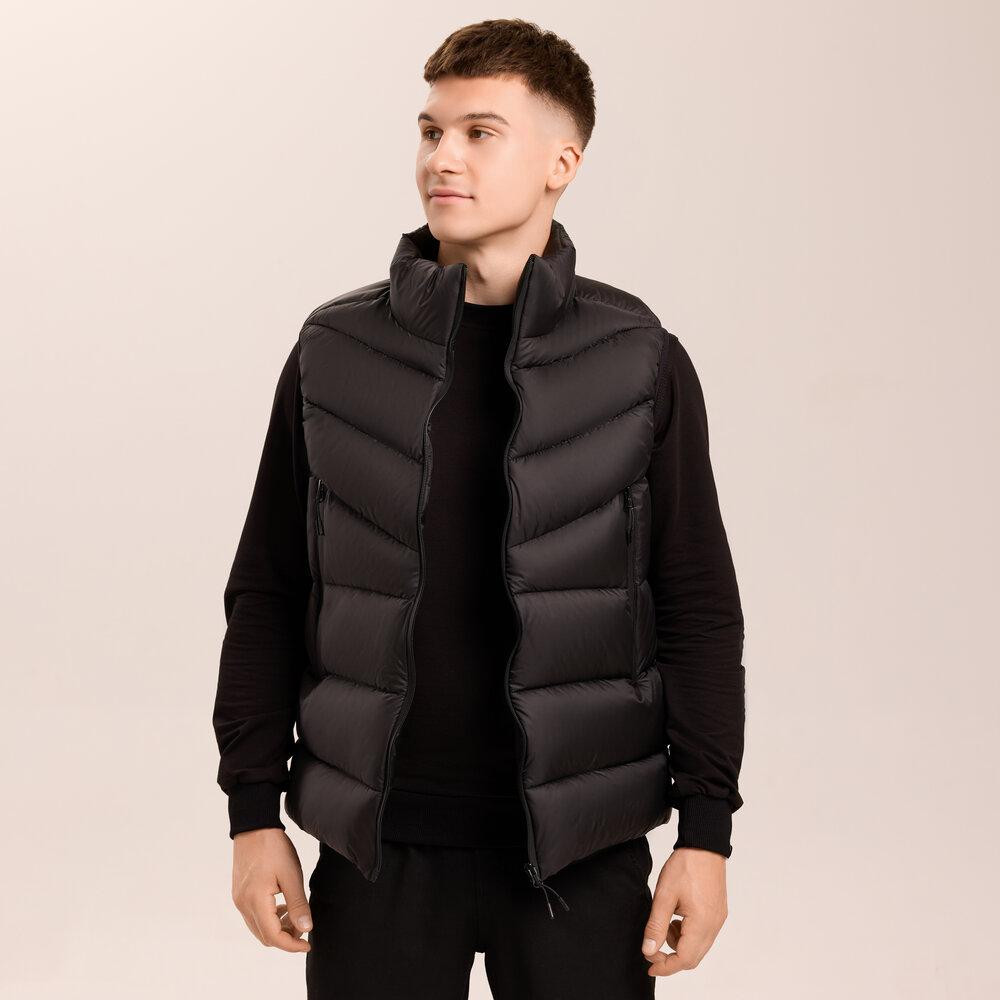 Чоловіча чорна жилетка Pobedov Puffer Київ - фото 1