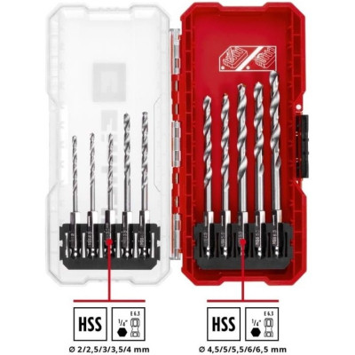Набір свердл Einhell по металу HSS, 10 шт, 2-6.5мм, кейс (108723) Вінниця - фото 7