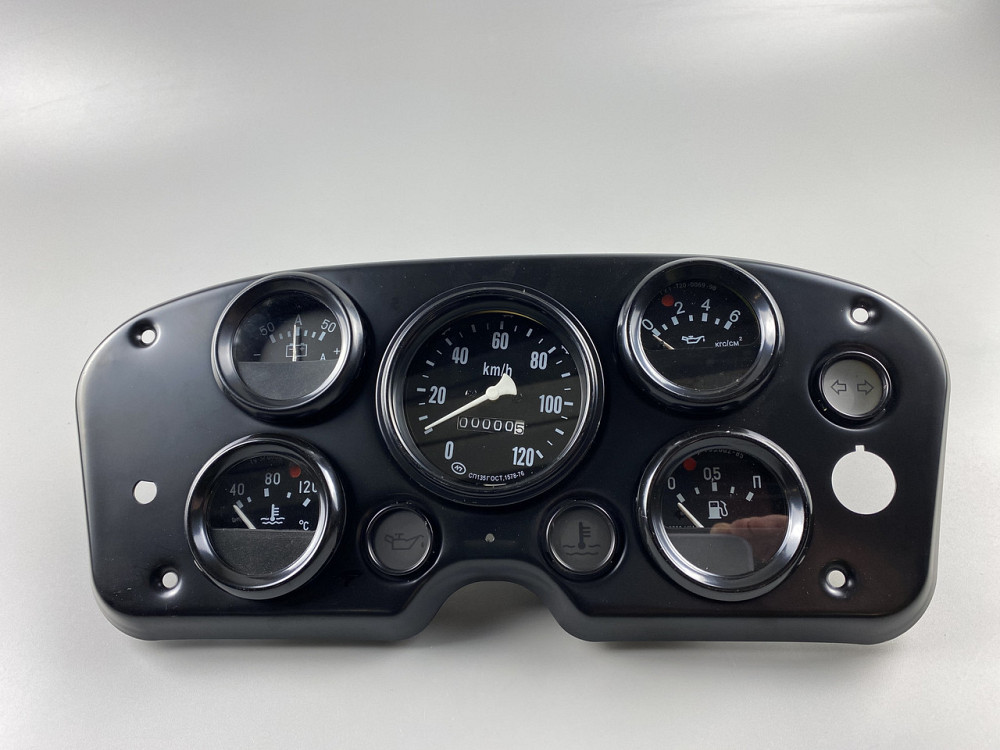 Щиток приладів ГАЗ-53 УАЗ у зборі 4 покажчики + спідорметр + 3 ""вічка"" під підсвічування панель приладів Мукачево - фото 9