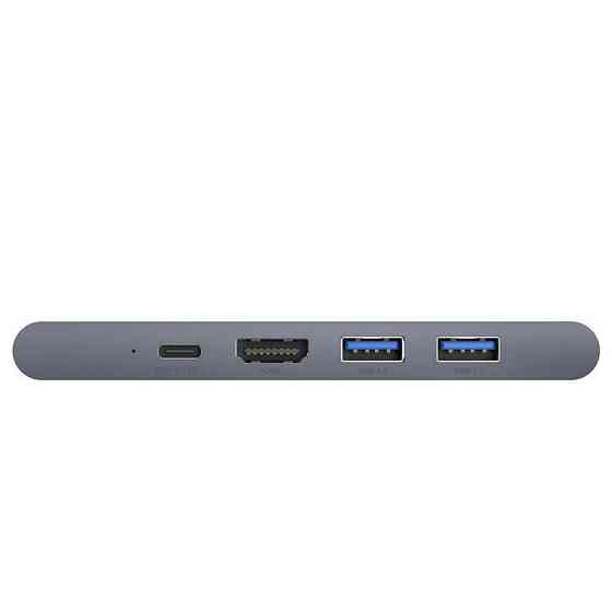 USB Hub Baseus Thunderbolt C Pro Seven-in-one Dual Type-C to USB3.0*2 + HDMI + RJ45 Ethernet + Type-C PD + microSD + SD card Cерый Київ