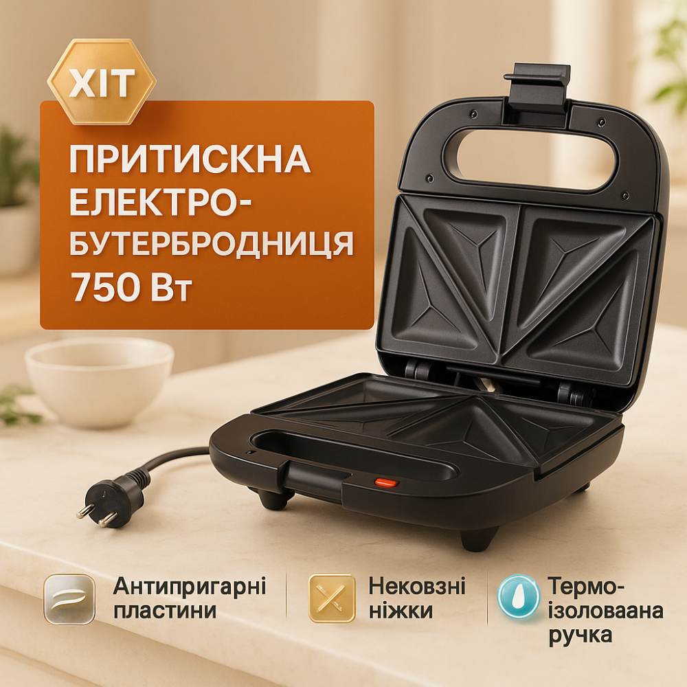 Сэндвичница для бутербродов, Бутербродницы настольный гриль, Электрическая кухонная бутербродница JD-62 Львов - изображение 19