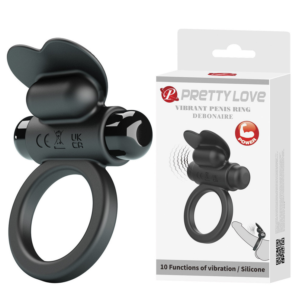 Ерекційне кільце - Pretty Love Vibrant Penis Ring Debonaire Black Sex Aura Київ - фото 1