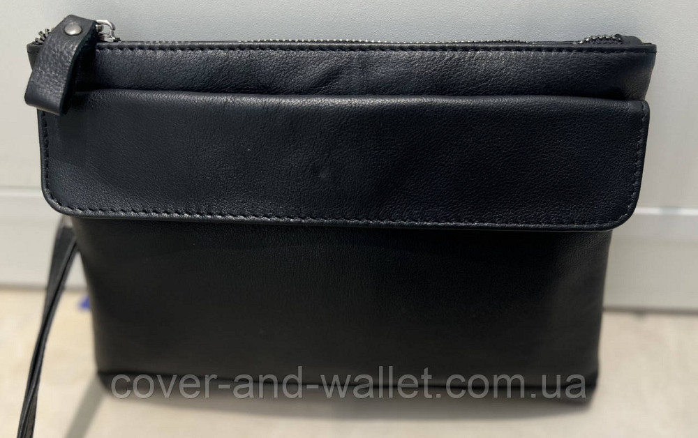 Великий чоловічий шкіряний клатч на блискавці з кишенею для телефону ST 8700 Київ - фото 11