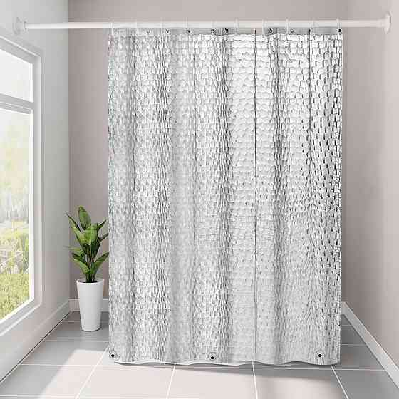 Шторка для ванной комнаты Bathlux 180 x 180 см с водоотталкивающим покрытием, с геометрическим узором Каменец-Подольский