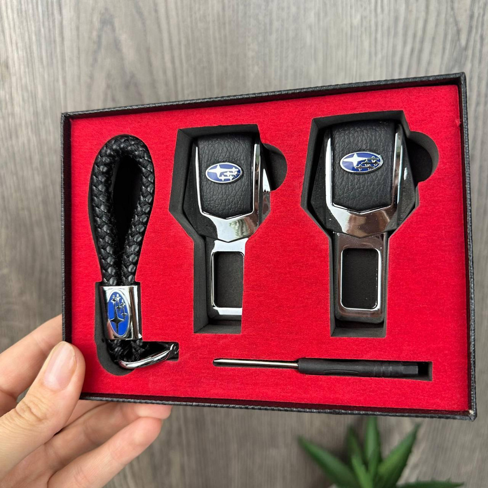 Заглушки для ременів безпеки + ремінець брелок у коробочці Toyota BMW Lexus Mazda Nissan Chevrolet Subaru ( 21144 ) Харків - фото 3