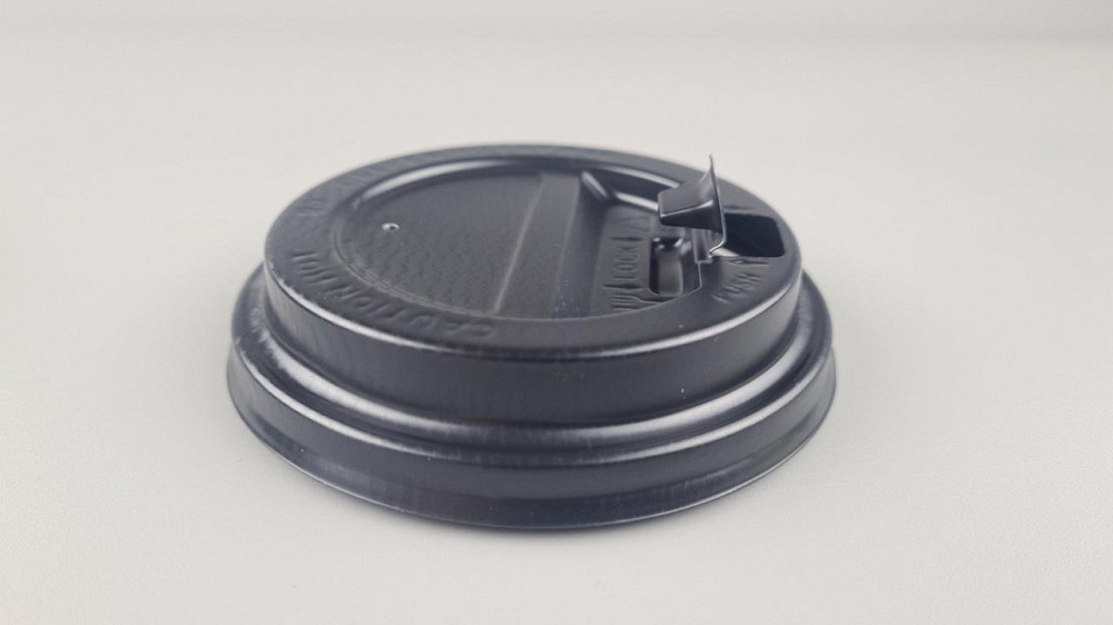 Кришка під склянку паперовий Ф90 (гар) Чорна Дніпро C НОСИКОМ (50 шт.) Харків - фото 2