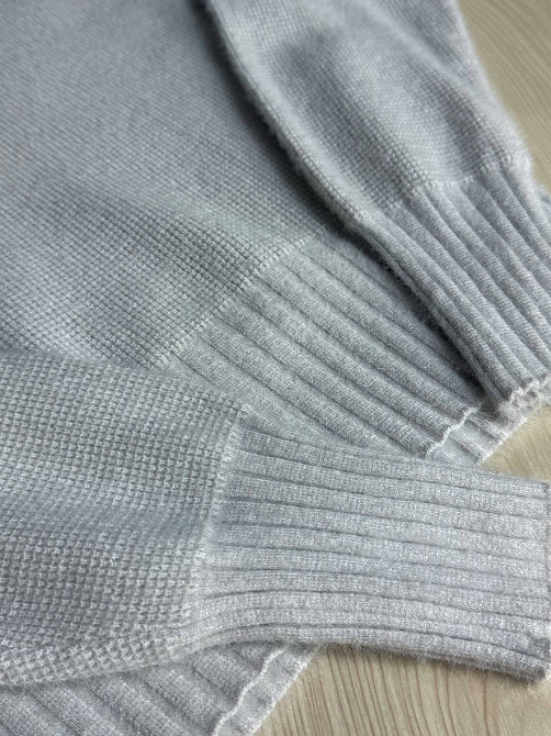 Свитер женский Fancy Matinee 7571 вафельный из ангоры оверсайз, светло-серый, one size Киев - изображение 16