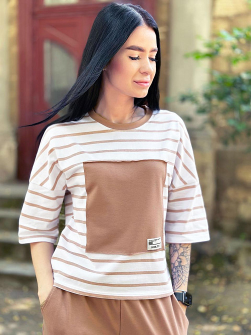 Спортивний костюм "Bridge" оптом | Батал Капучіно, 50-52 Київ - фото 3