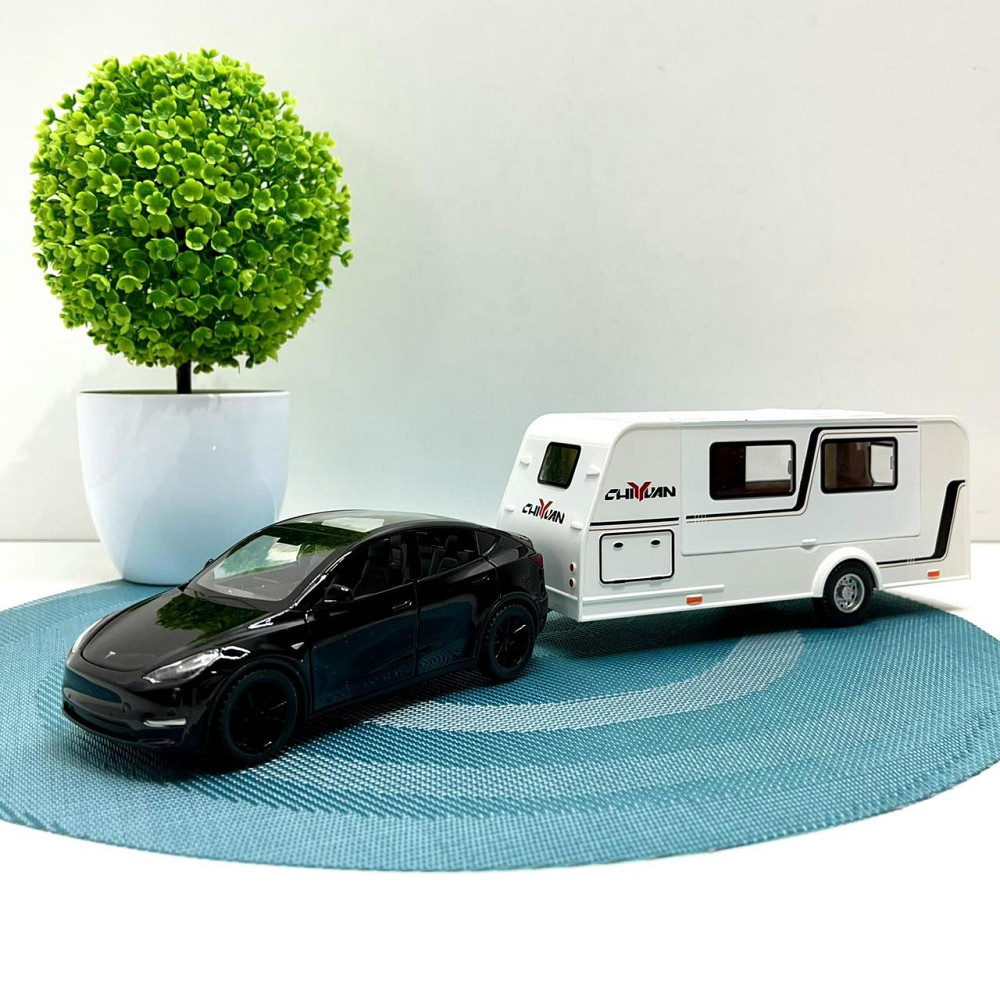 Машина з трейлером масштаб 1:32 інерція звук світло Чорний (B21045) Чернігів - фото 1