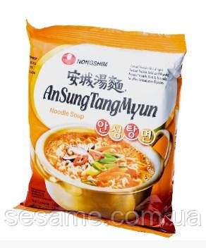 Корейская лапша быстрого приготовления с грибами и водорослями AnSungTangMyun NONGSHIM 125 г Харьков - изображение 1