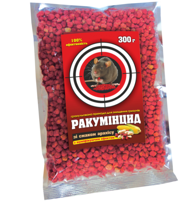 "Ракумінцід NEW" - високоефективна отрута для мишей і щурів, 300 г (Круг) Вінниця - фото 1