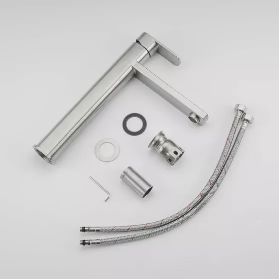 Смеситель для умывальника Frap F10805-2 высокий, сатин Киев