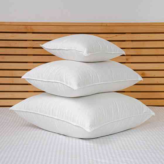 Подушка пухова YouStar 50% пух 50% перо Тік - пружна 70x70 см (Белый) Суми