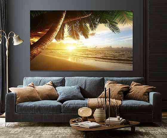 Картина холст у вітальню / спальню Захід сонця    MLP_66 ( 60х30см ) 80x120 см Київ