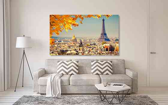 Картина холст в гостиную / спальню  Париж  MLP_128 60x100 см Киев