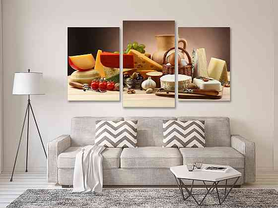 Модульная картина в гостиную / спальню  Сирне меню  Art-659_3 100x150 см Киев