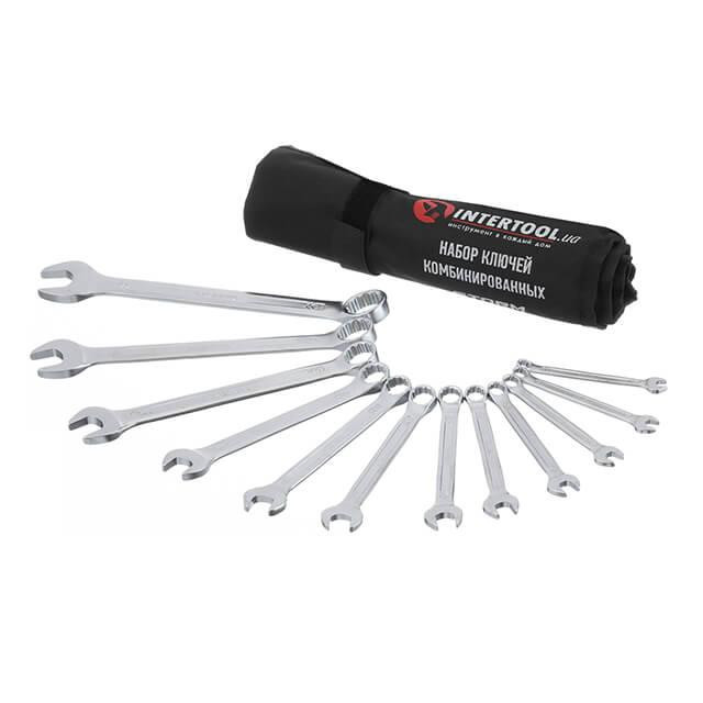 Набір ключів комбінованих, 12 шт., 6-22 мм, Cr-V, чохол, DIN3113, STORM INTERTOOL XT-1004 Киев - изображение 2