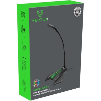 Мікрофон Vertux VertuMic-1 LED USB Black (vertumic-1.black) Вінниця - фото 2