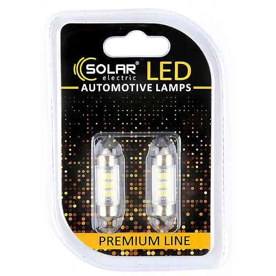 LED автолампа Solar 12V SV8.5 T11x36 6SMD white, 2шт SL1350 Київ