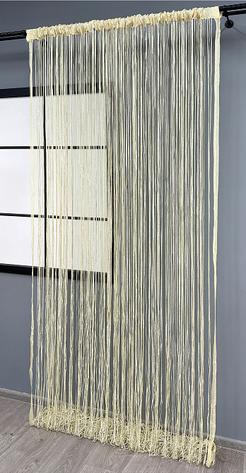 Шторы-нити Rovi Premium с люрексом Кремовый 300х300см 1 шт (61-116) Киев - изображение 4
