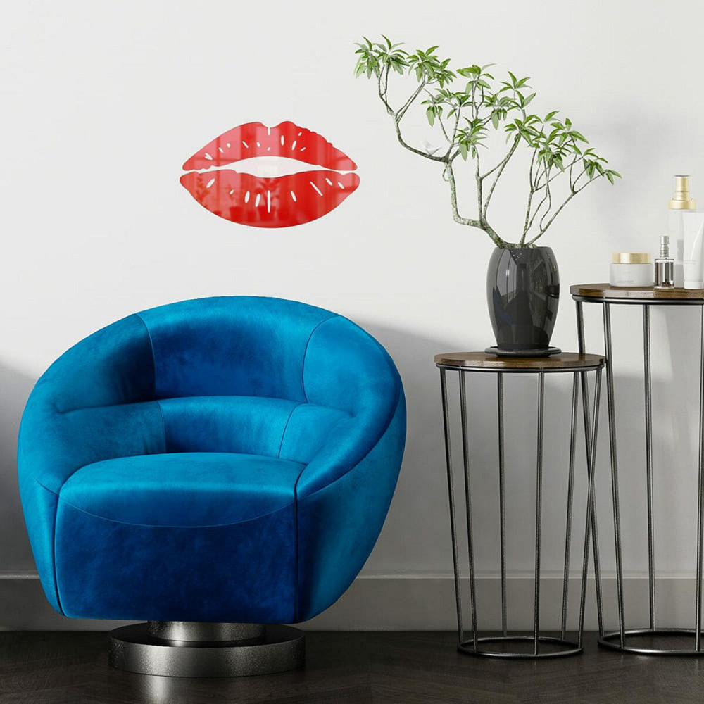 Зеркальный декор акриловый самоклеющийся Губы красные, 2шт (D) SW-00002500 Днепр - изображение 6