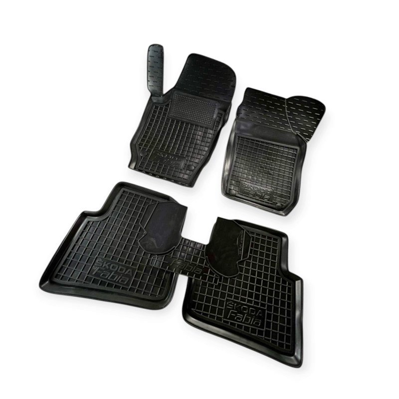 Килимки Шкода fabia ii 2007-2014 борт 2,5 см, з перемичкою салону Мукачево - фото 1