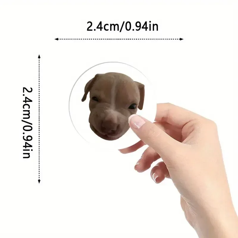 Набор наклеек с мемами собак – 500 шт. круглые стикеры с забавными мордочками, для декора и упаковки Киев - изображение 4