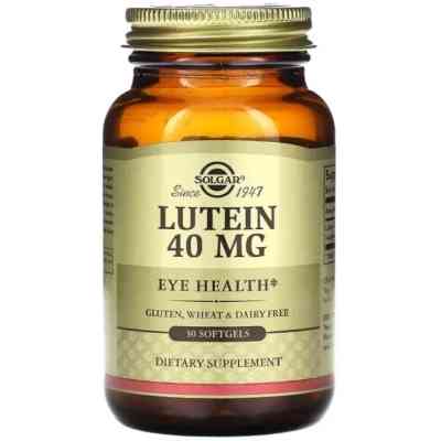 Витаминно-минеральный комплекс Solgar Лютеин, 40 мг, Lutein, 30 гелевых капсул (SOL-01677) Винница