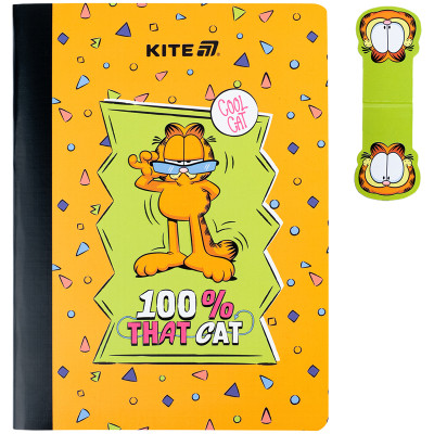 Блокнот Kite с магнитной закладкой Garfield А5, 60 листов, клетка (GF25-192) Винница - изображение 2
