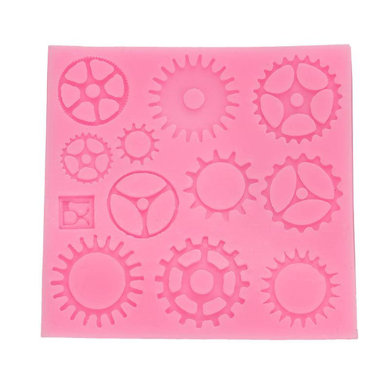 Молд силиконовый Стимпанк механизмы 80 на 78 мм розовый Киев - изображение 3