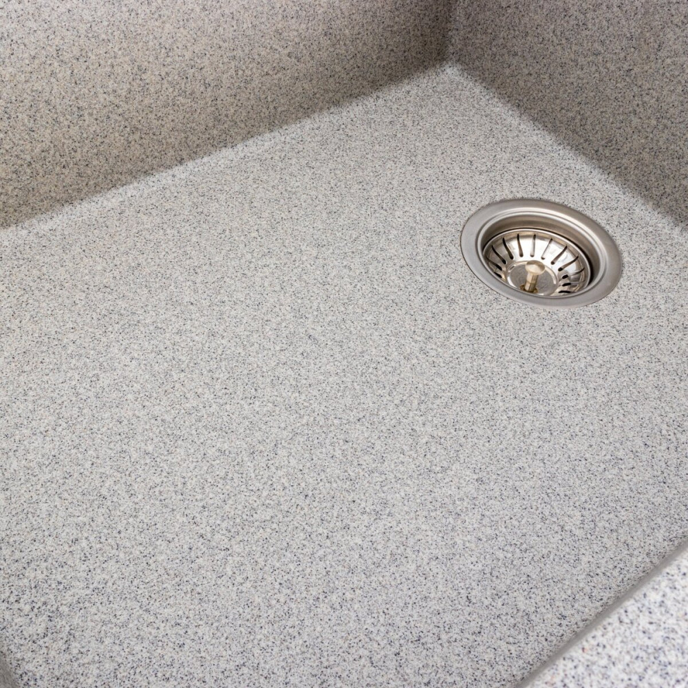 VALESO Гранітна мийка для кухні VALESO DIAMOND 8650 матова Сіра Київ - фото 3