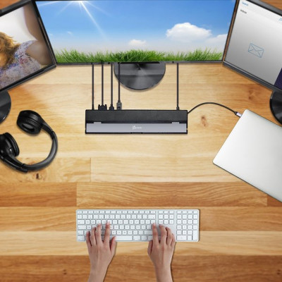 Порт-репликатор J5create Dock-Station USB-C 10-in-1 (HDMI/PD/USB-A/USB-C/LAN/картридер/audio) (JCD543-N) Винница - изображение 9