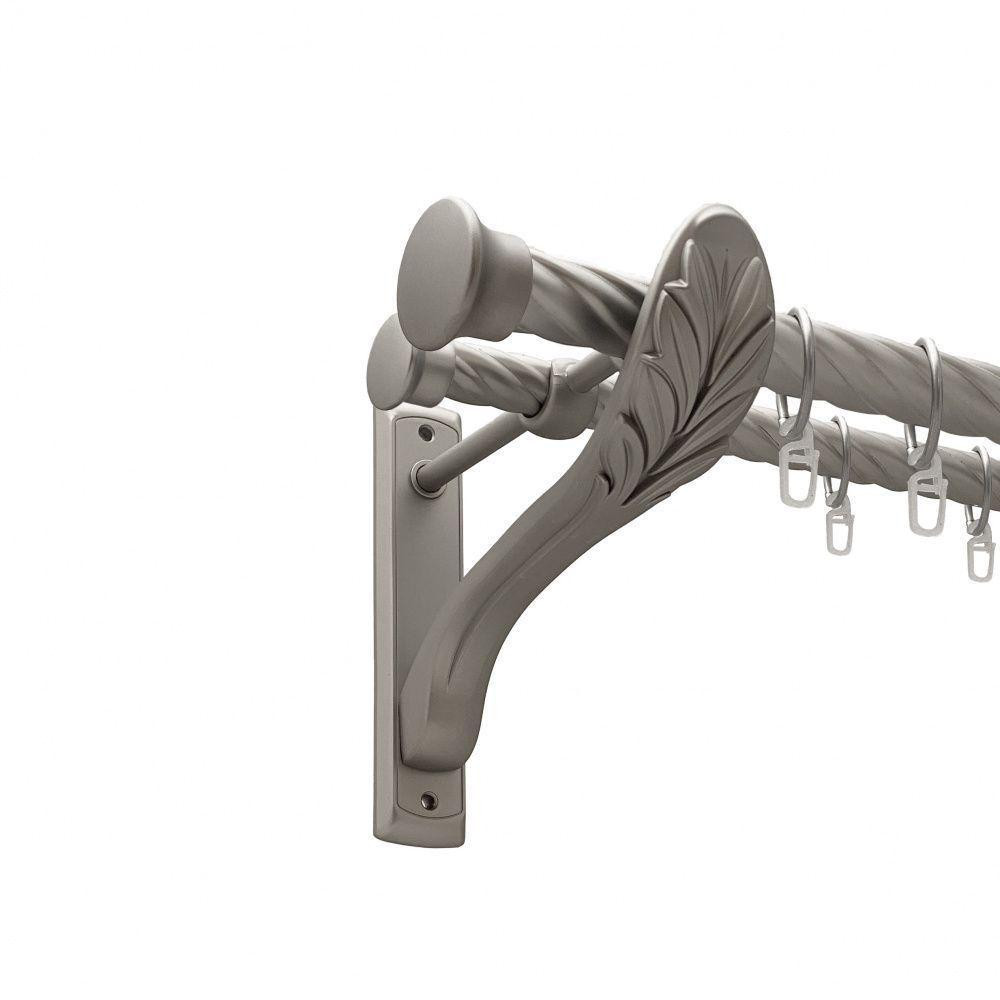 Карниз Orvit Дуо металевий дворядний ретро скручена труба кільце металеве Сатин 25\19 мм 160 см (00-00011487) Львів - фото 1