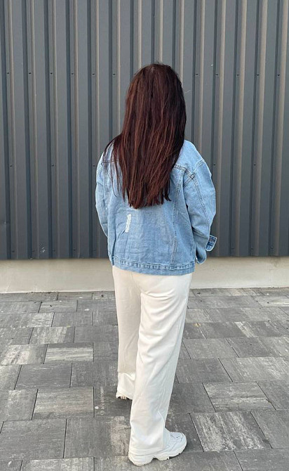 Джинсовая куртка женская оверсайз р 42-46 Харьков - изображение 3